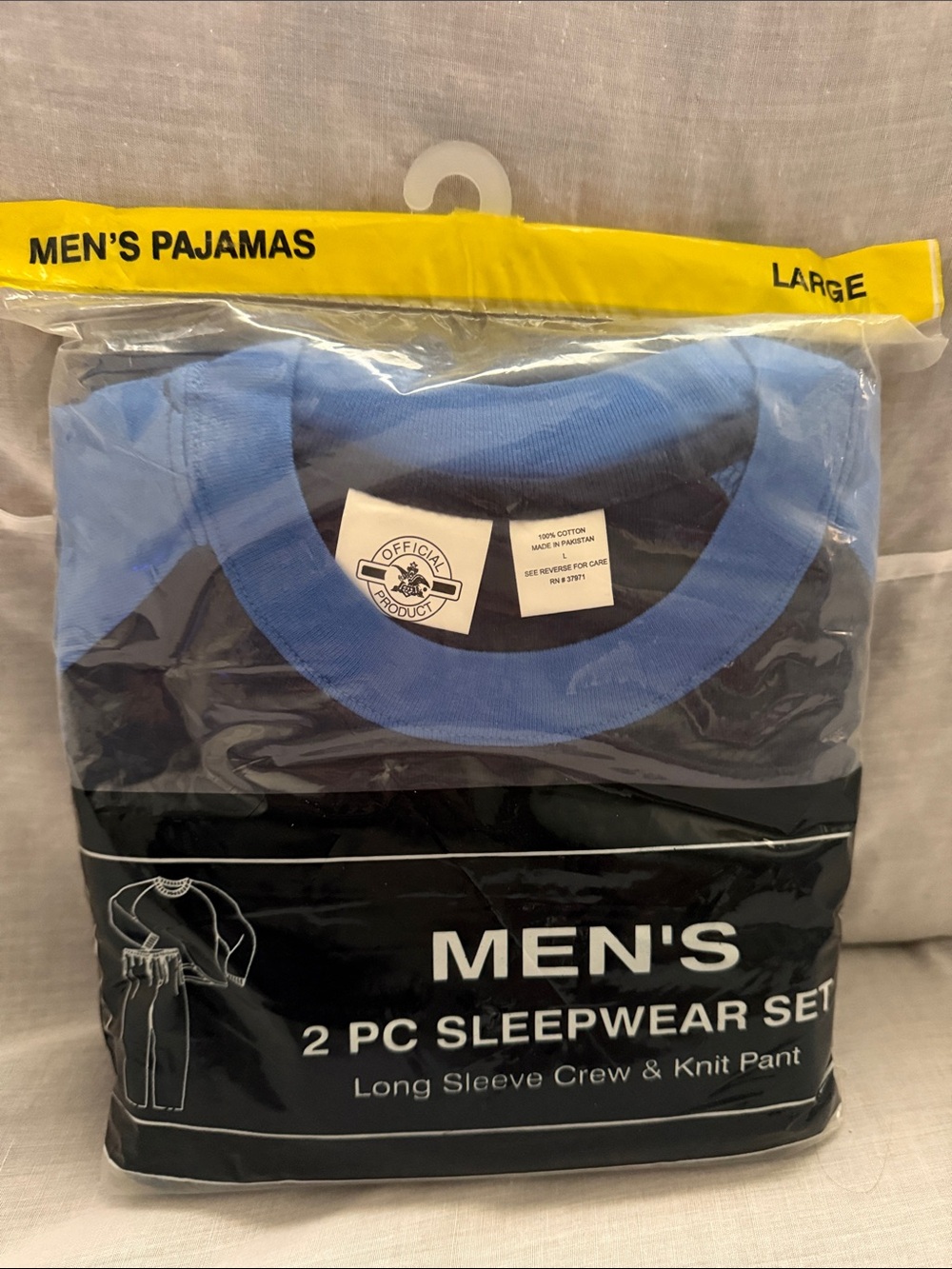 Men's 2-Piece Budweiser Sleepwear Set - Blue Crewneck size large